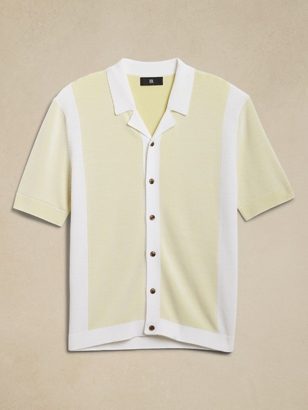 New Banana Republic Cotton Nylon Resort Shirt in Chilled Lime Green Size Large